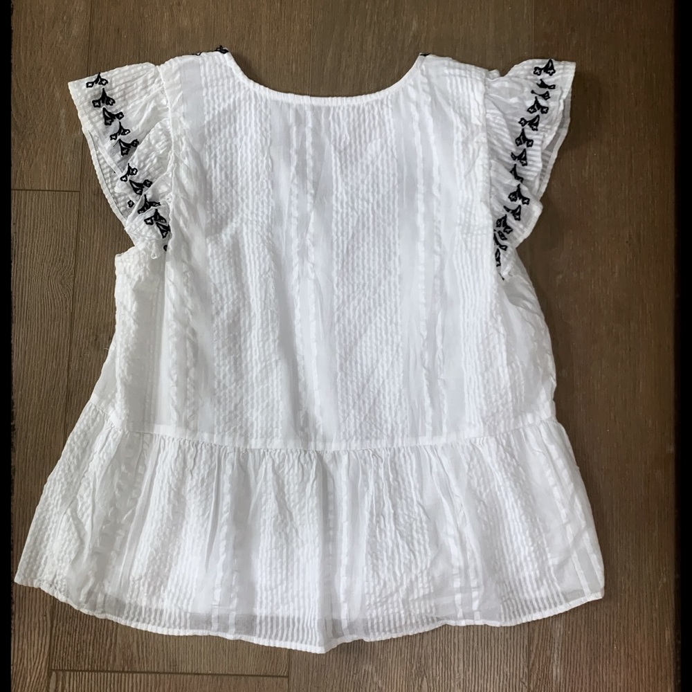 LOFT Embroidered Floral Top - Picture 3 of 4